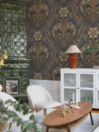 Oscar Antique Medallion Blue