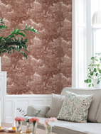 Vintage Landscape Antique red