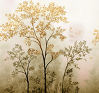Misty Morning Tree Beige Yellow